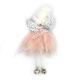 Ange fourrure rose et argent
