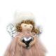 Ange fourrure rose et argent