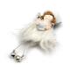 Ange fourrure blanche et argent