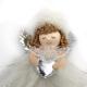 Ange fourrure blanche et argent