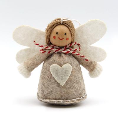 Wood and felt angel
