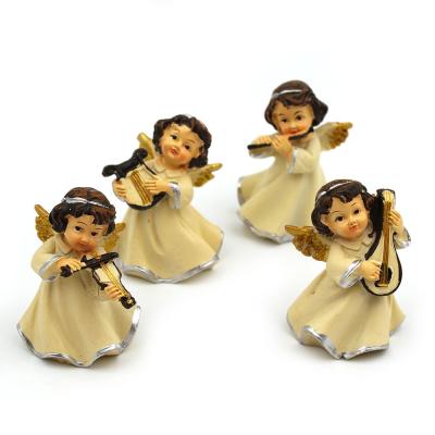 Série de 4 anges musiciens