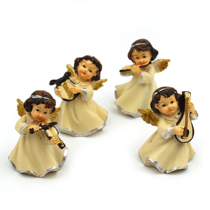 Série de 4 anges musiciens