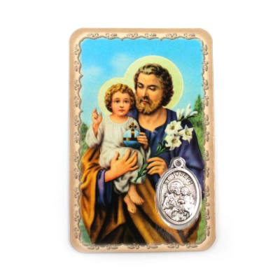 Carte médaille saint Joseph