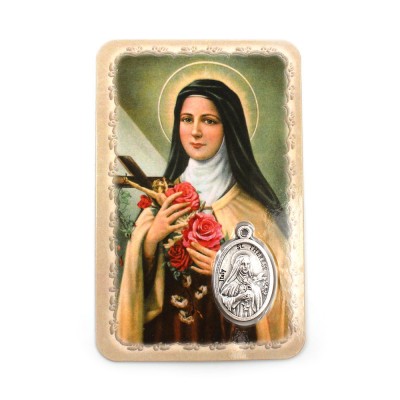 Carte médaille sainte Thérèse
