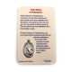 Saint Theresa medal card