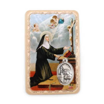 Saint Rita medal card