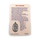 Saint Rita medal card