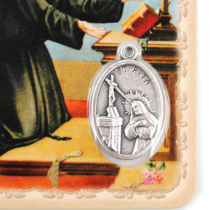 Saint Rita medal card