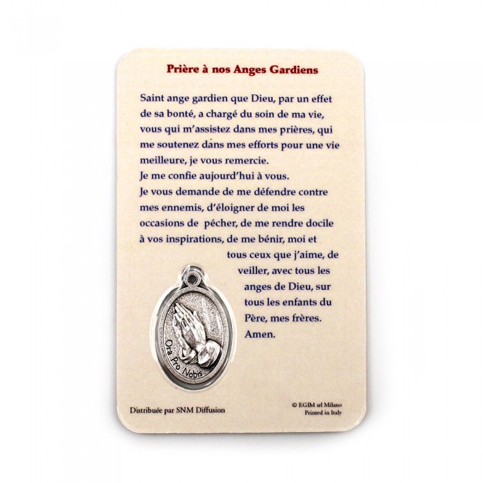 Carte médaille Anges gardiens