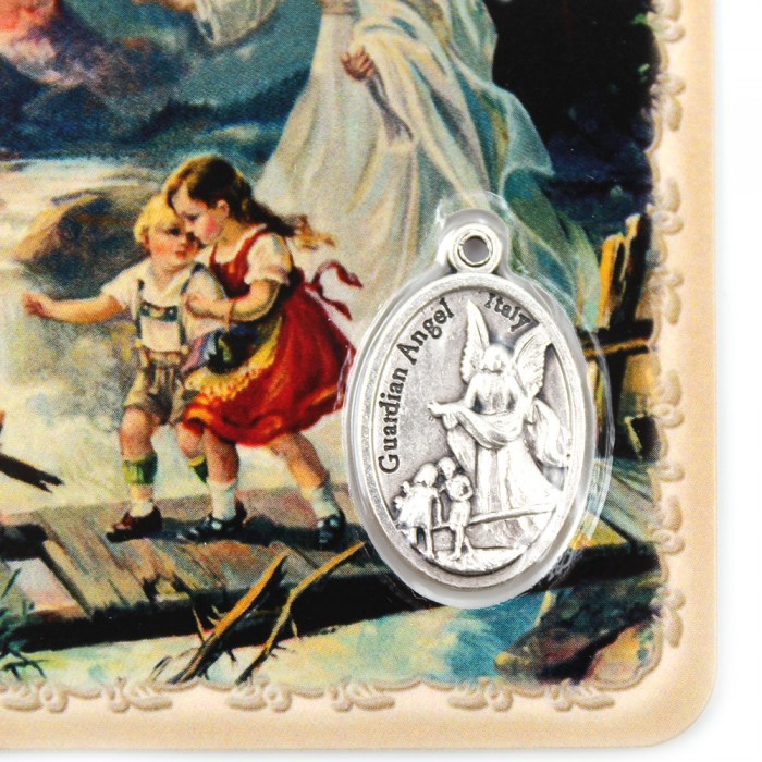 Carte médaille Anges gardiens
