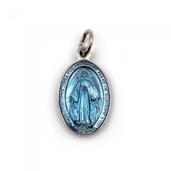 Médaille Vierge Miraculeuse, bleue
