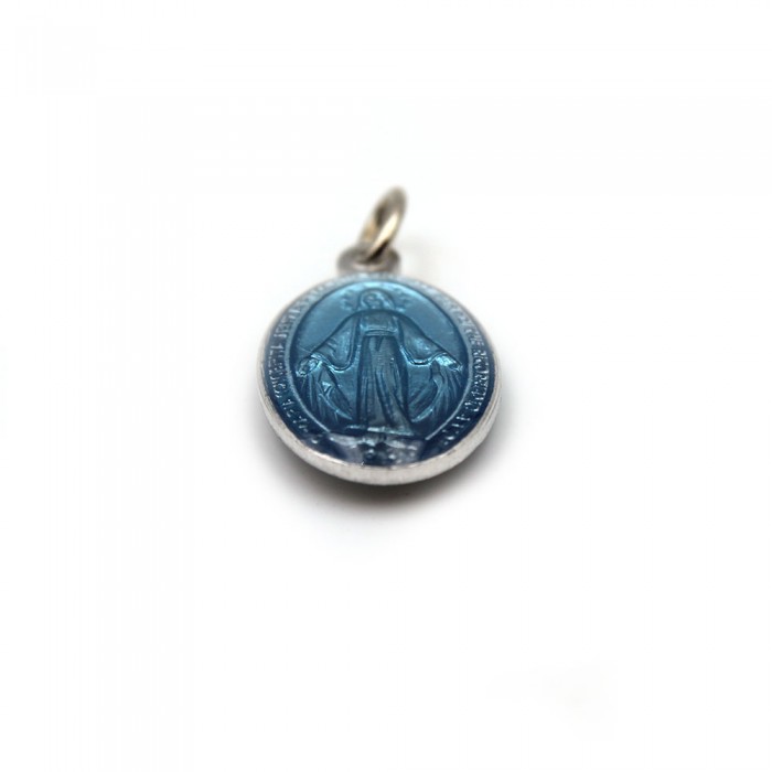 Miraculous Virgin Medal, blue
