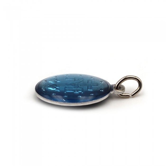 Médaille Vierge Miraculeuse, bleue