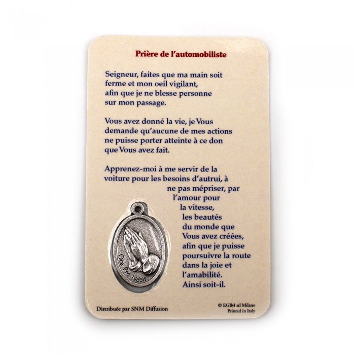 Carte médaille saint Christophe