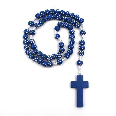 Painted wood rosary