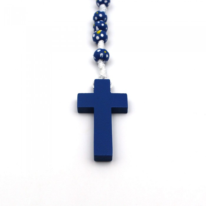 Painted wood rosary