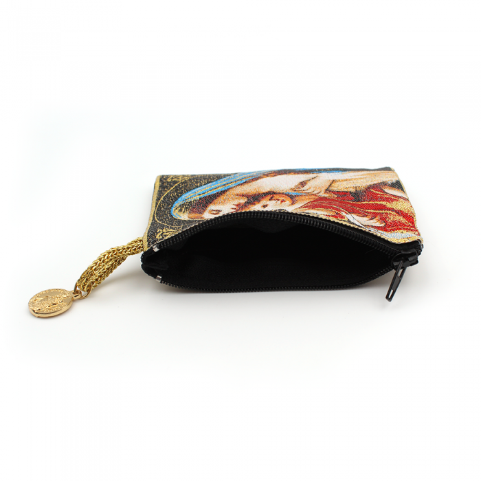 Pochette icône Vierge à l'Enfant, fond noir