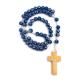 Rosary in painted wood, with Christ