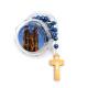 Rosary in painted wood, with Christ