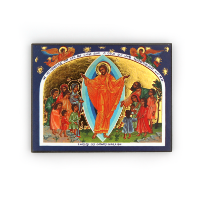 Mini icône Jésus parmi les enfants