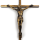 Crucifix en métal façon bronze