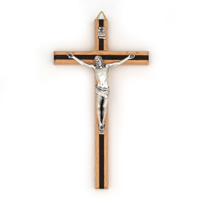 Crucifix en hêtre et wenge
