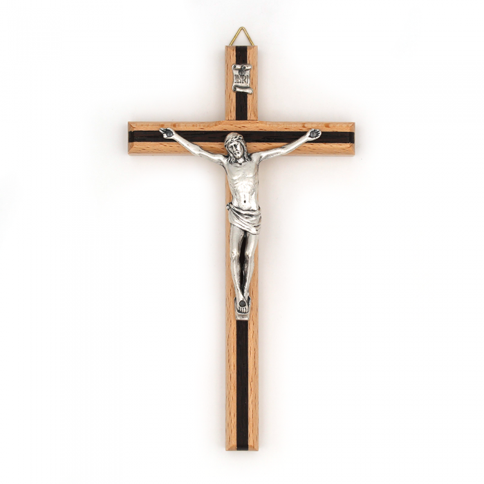 Crucifix en hêtre et wenge