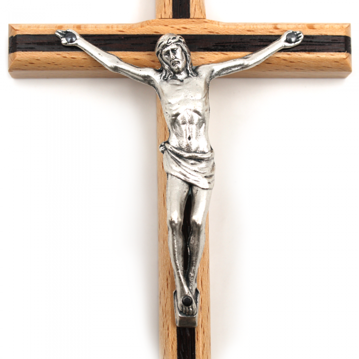 Crucifix en hêtre et wenge
