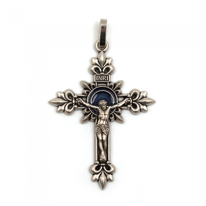 Croix métal fleur de lys
