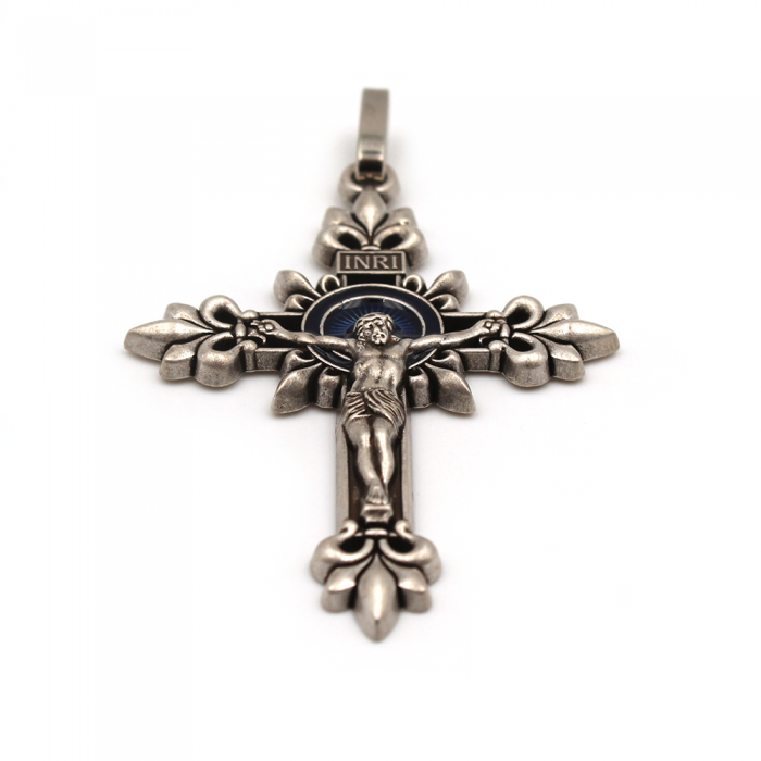 Croix métal fleur de lys