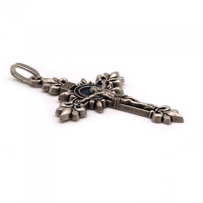 Croix métal fleur de lys