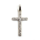 Croix pépite argentée