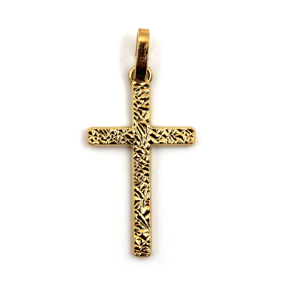 Croix pépite dorée