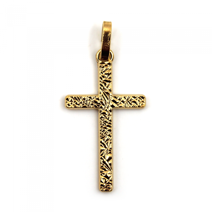 Croix pépite dorée