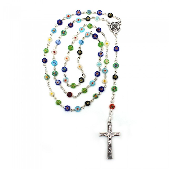 Chapelet grains verre façon Murano