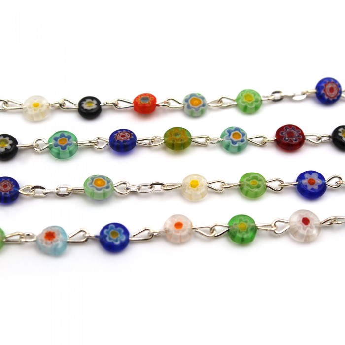 Murano style glass beads rosary