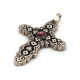 Croix baroque argentée