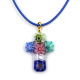 Croix de Murano cordon bleu