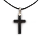 Croix hématite sur cordon