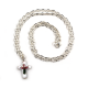 Croix en cloisonné, coloris blanc
