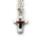 Croix en cloisonné, coloris blanc