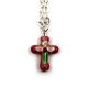 Cross cloisonné, pink colors