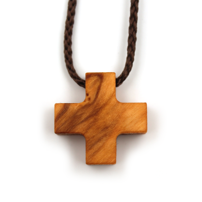 Croix croix en bois de noyer collier pendentif produit fait main :  art-autres-art par danieleskt