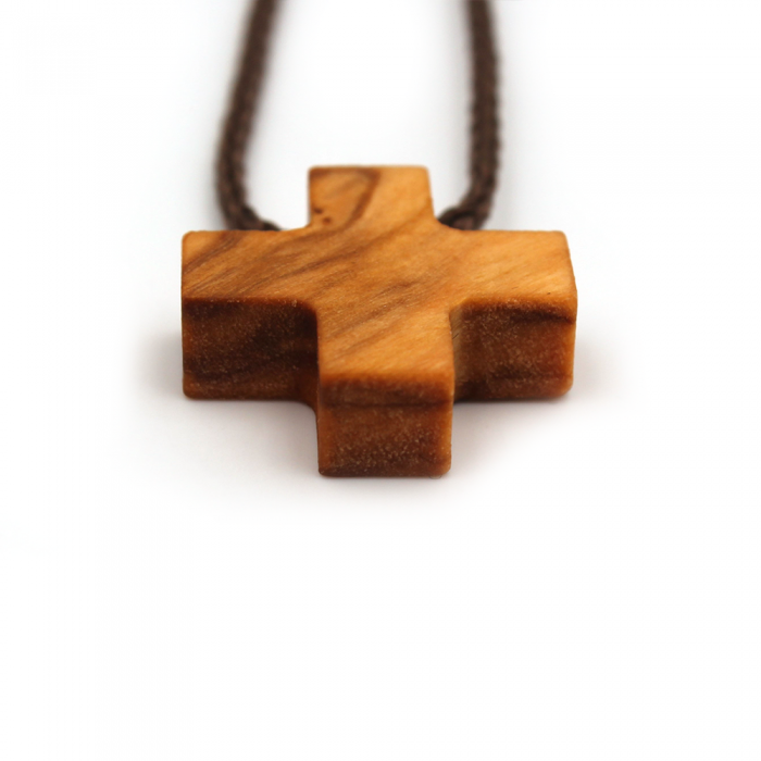 Croix grecque bois d'olivier