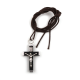 Croix métal et bois noir